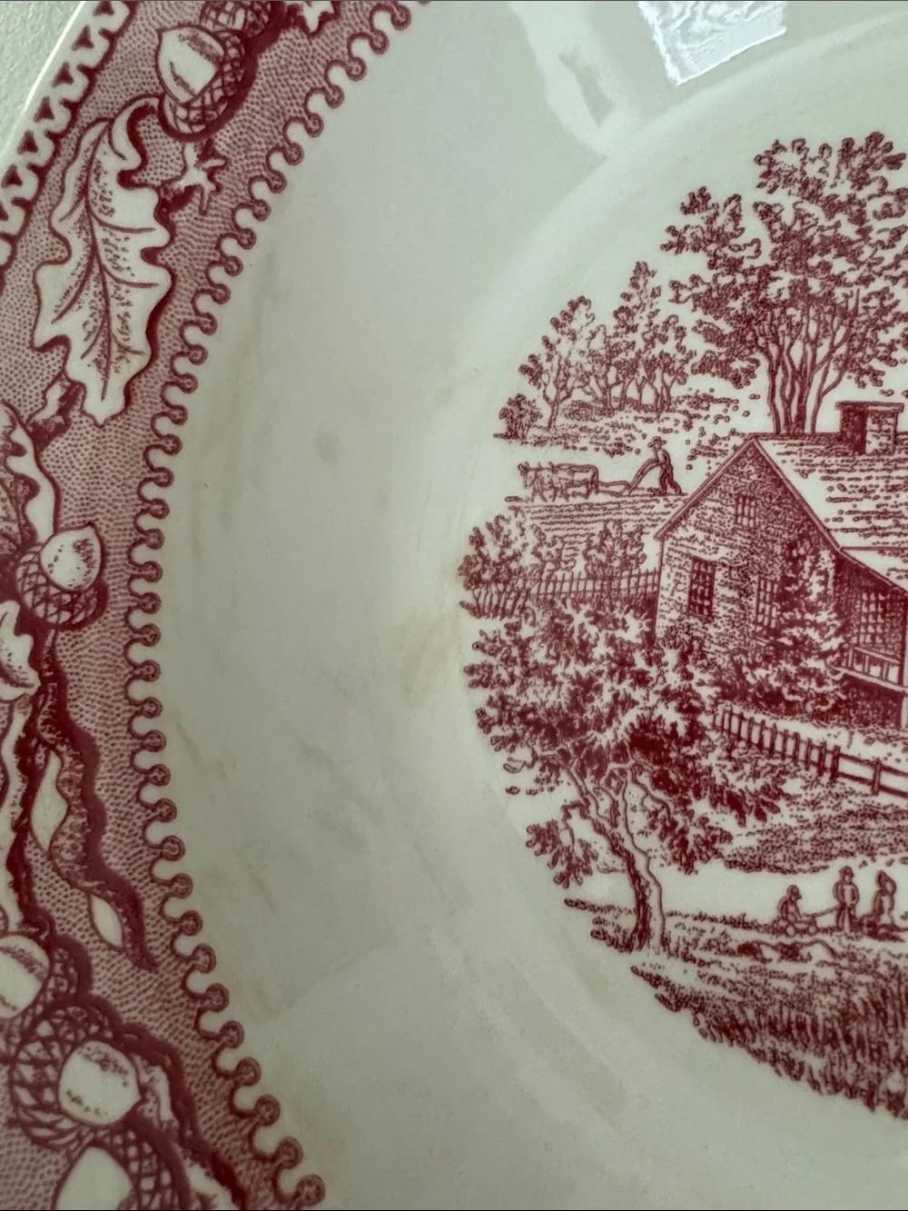 Set of three 1965 Royal Ironstone Memory Lane pattern by Royal China made in USA